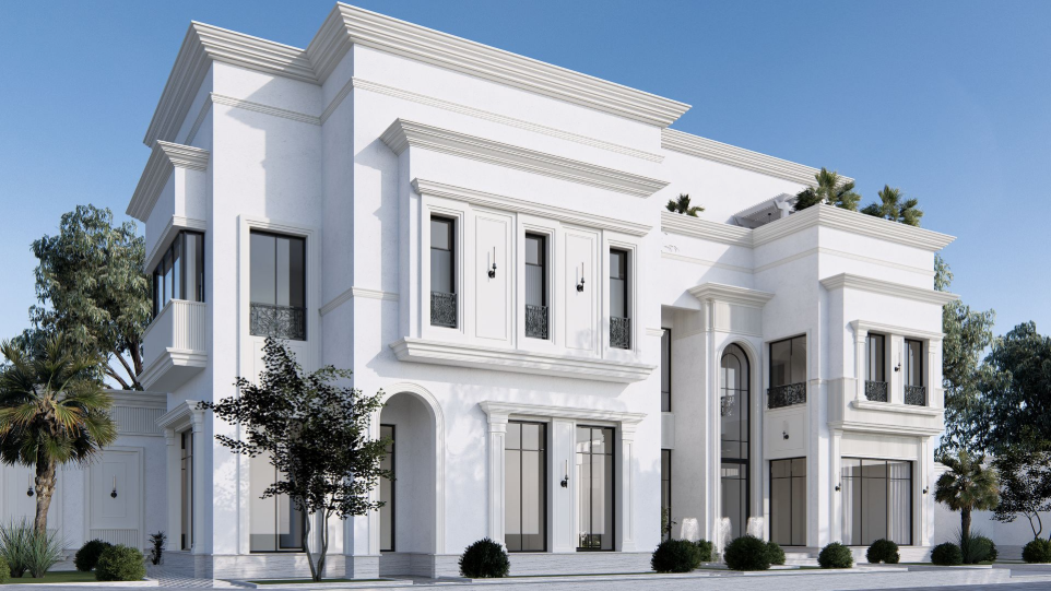 تصميم فيلا فاخرة نيوكلاسيك - الدوحة قطر