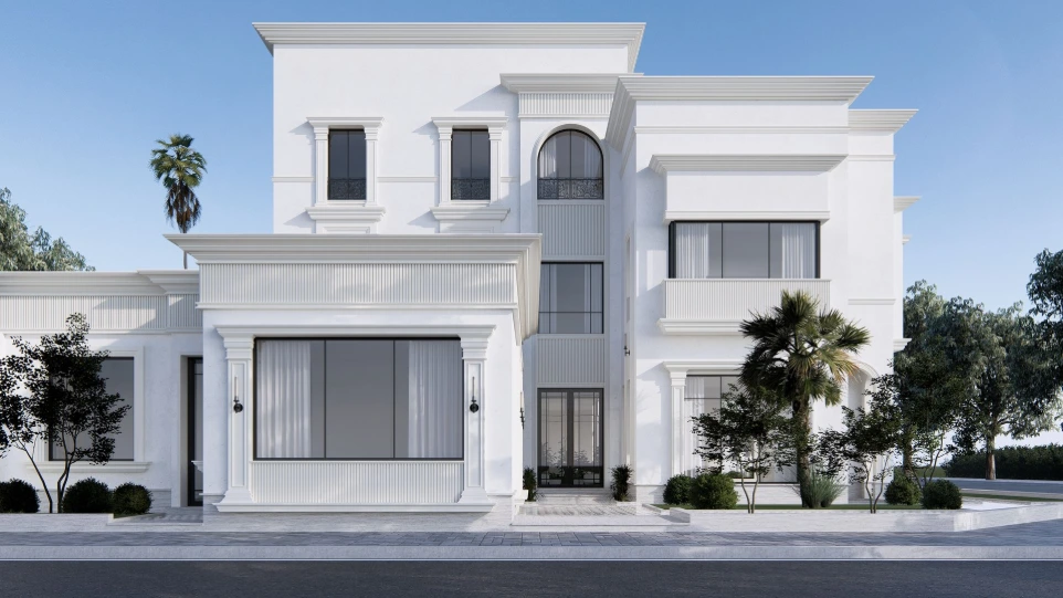 تصميم فيلا نيوكلاسيك فاخرة - الدوحة قطر