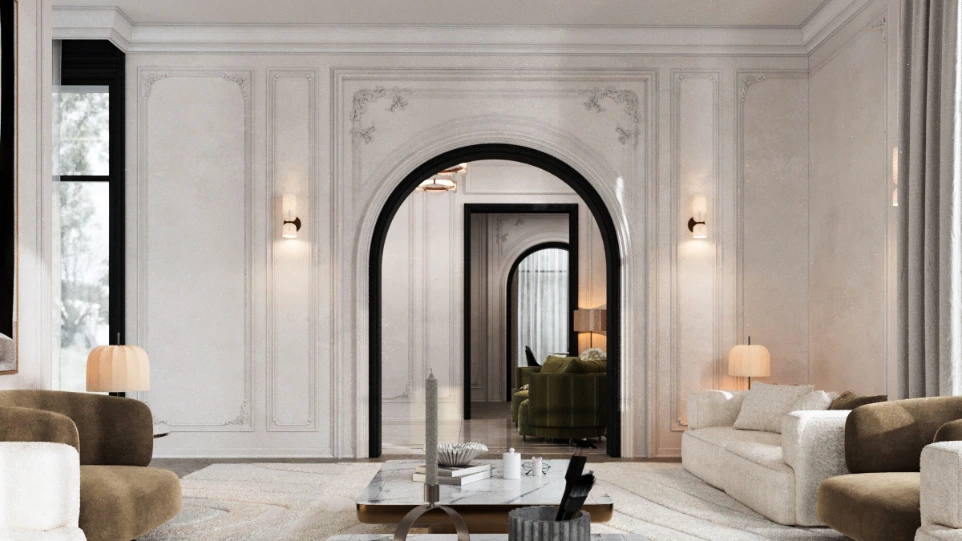 تصميم مجلس استقبال فاخر - الدوحة قطر