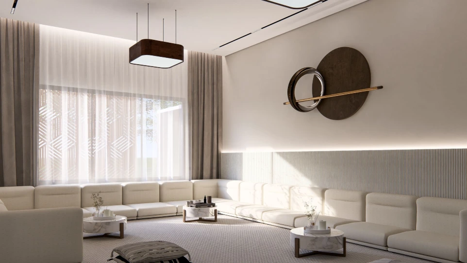 تصميم ديوانية رجال مودرن - الدوحة قطر