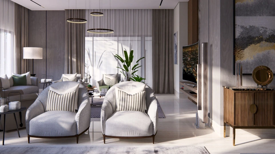 تصميم صالة استقبال مودرن - الدوحة قطر