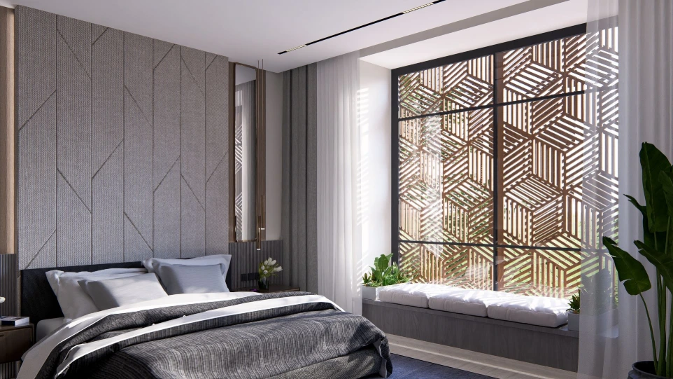 تصميم غرفة نوم رئيسية مودرن - الدوحة قطر