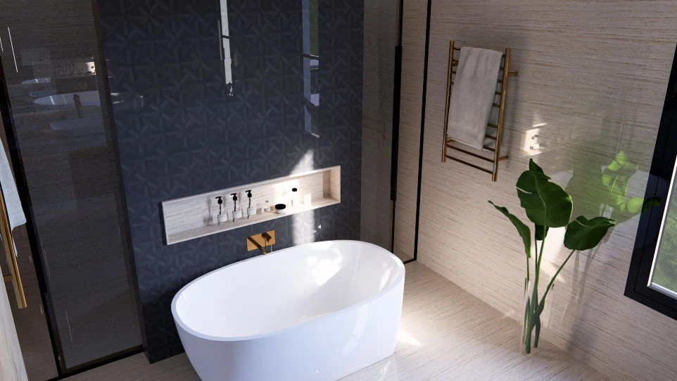 تصميم جاكوزي غرفة نوم رئيسية - الدوحة قطر