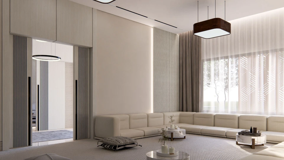 تصميم  ديوانية رجال مودرن - الدوحة قطر