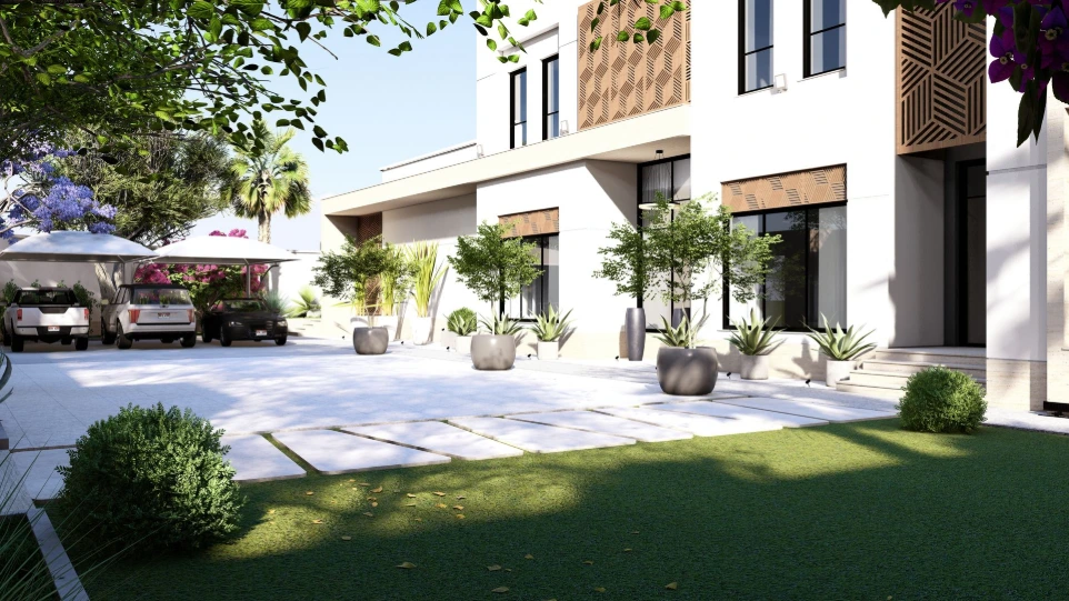 تصميم حديقة فيلا - الدوحة قطر