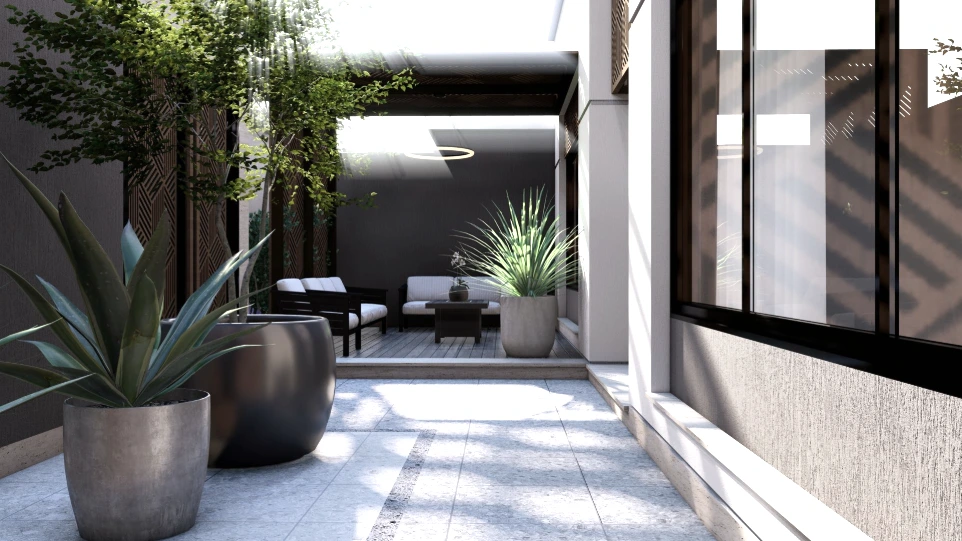 تصميم حديقة فيلا - الدوحة قطر