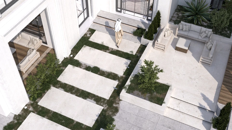 تصميم حديقة فيلا - الدوحة قطر