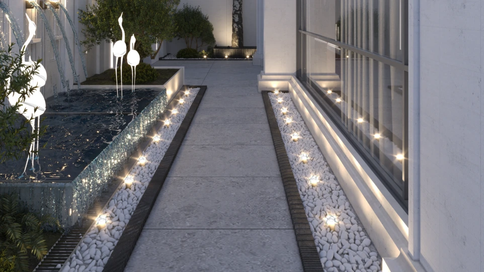 تصميم حديقة فيلا - الدوحة قطر