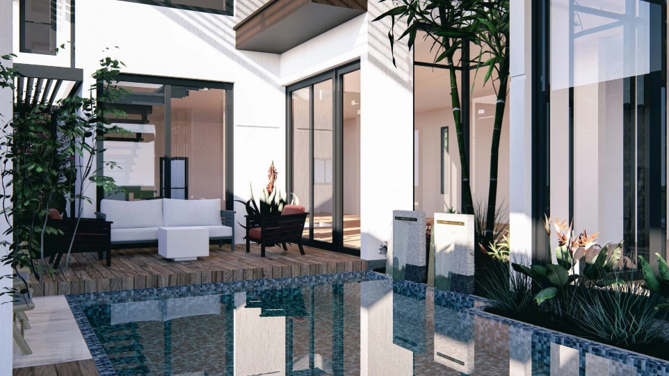 تصميم فناء خلفي فيلا - سلطنة عمان