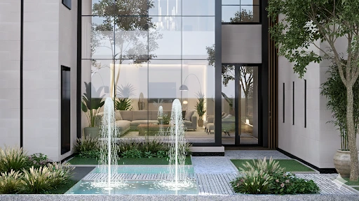 تصميم حديقة فيلا - الدوحة قطر