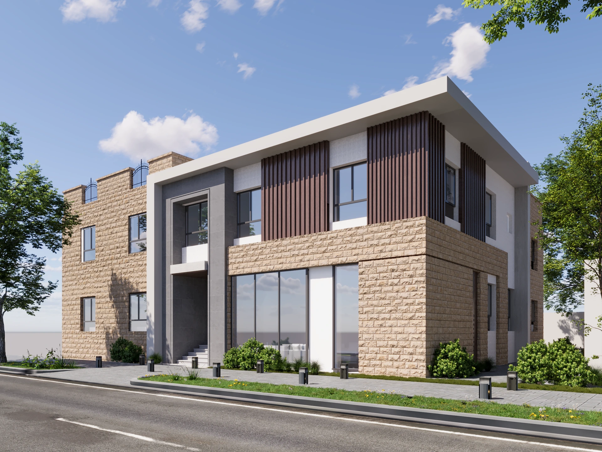 إعادة تصميم واجهة فيلا | الدوحة قطر إعادة تصميم واجهة فيلا | الدوحة قطر