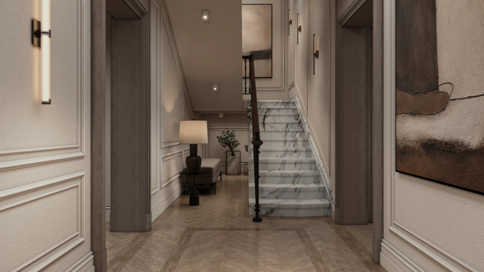 تصميم بهو سلم نيوكلاسيك - مسقط سلطنة عمان