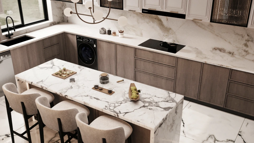 تصميم مطبخ نيوكلاسيك - مسقط سلطنة عمان