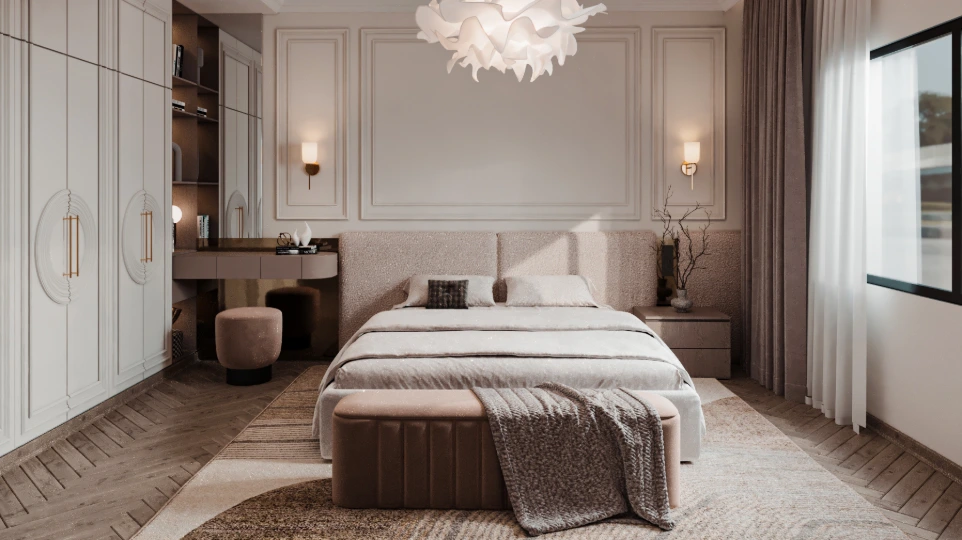 تصميم غرفة نوم نيوكلاسيك - مسقط سلطنة عمان